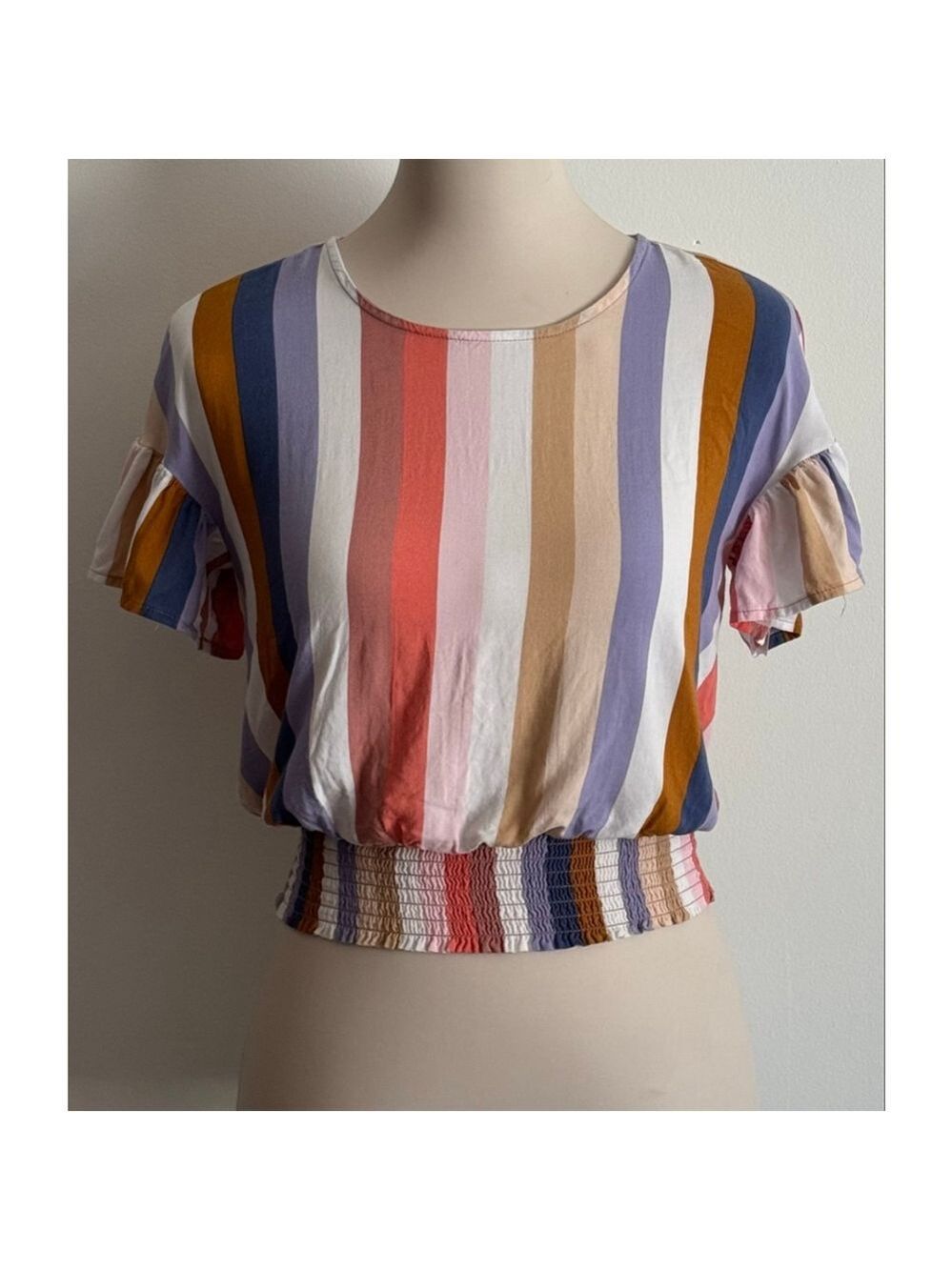 Women's Lovesfire Striped Short Sleeve Tee XS Multi-color